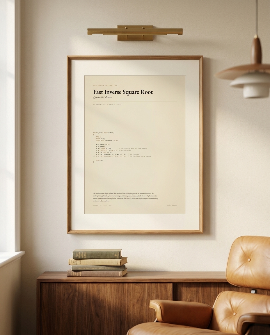 Fast Inverse Square Root — framed and displayed