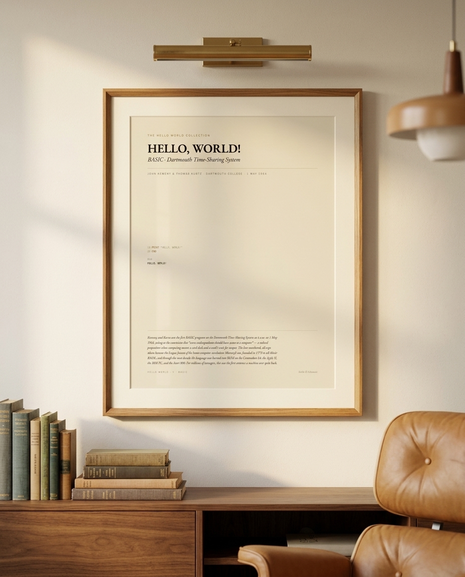 The Democracy — BASIC — framed and displayed