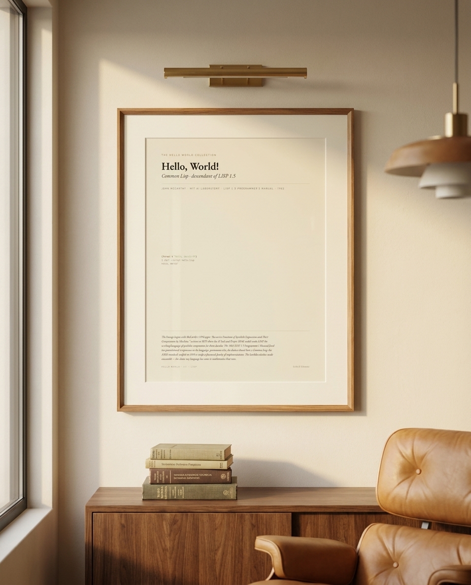 The Mind — LISP — framed and displayed